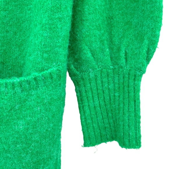 Next Cardigan Sweater Solid Grass Green Open Front Pockets | Size 15 Year XS/S - Picture 9 of 9